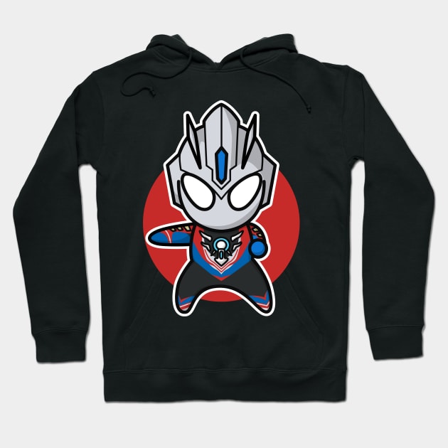 Ultraman Orb Hurricane Slash Chibi Style Kawaii Hoodie by The Toku Verse